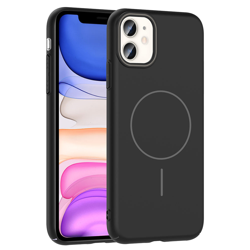 iPhone 11 Kılıf M-safe Şarj Özellikli Zore Ruby Sert Kılıf