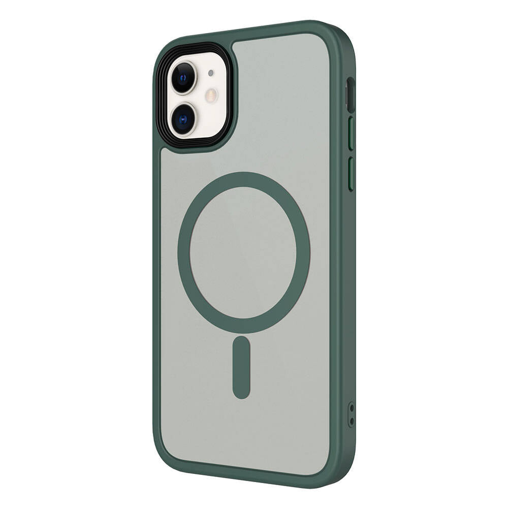 iPhone 11 Kılıf Mat Arka Yüzey Wireless Şarj Özellikli Zore Flet M-safe Kılıf