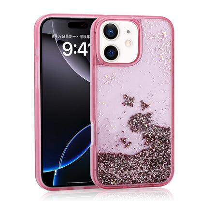 iPhone 11 Kılıf Sıvılı Simli Şeffaf Arka Yüzey Zore Keto Silikon Kılıf