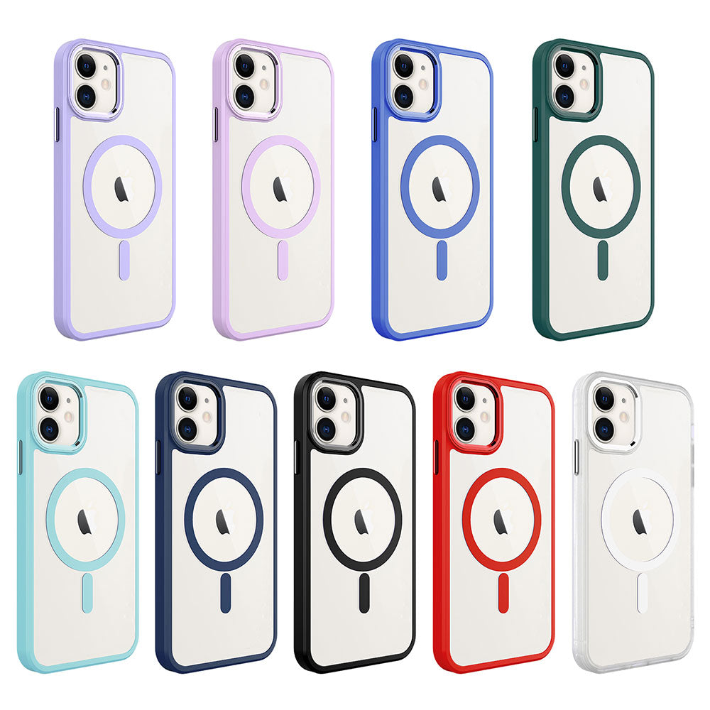 iPhone 11 Kılıf Wireless Şarj Özellikli Zore Krom M-safe Silikon Kılıf