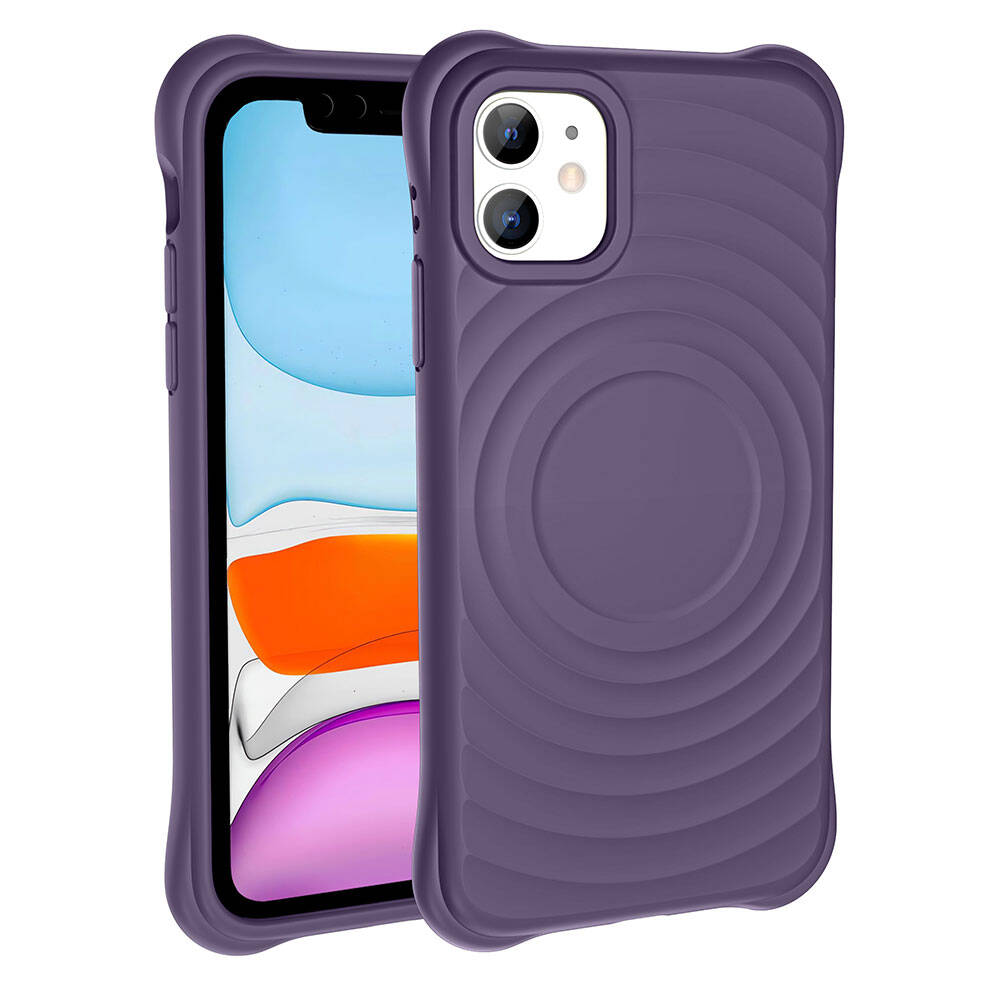 iPhone 11 M-safe Şarj Özellikli Airbagli Mat Görünümlü Zore Hepi Kılıf