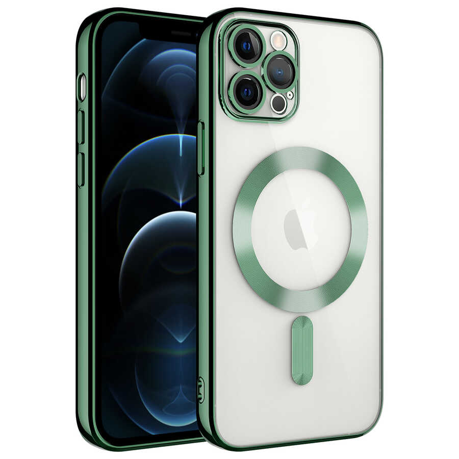 iPhone 11 Pro Kılıf Kamera Korumalı M-safe Wireless Şarj Özellikli Zore Demre Kılıf