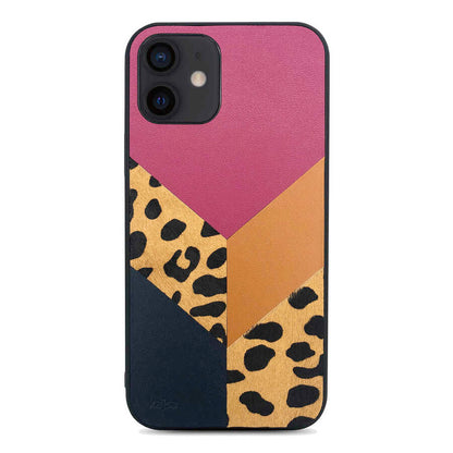 iPhone 12 Kılıf Kajsa Glamorous Serisi Leopard Combo Kılıf