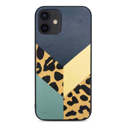 iPhone 12 Kılıf Kajsa Glamorous Serisi Leopard Combo Kılıf