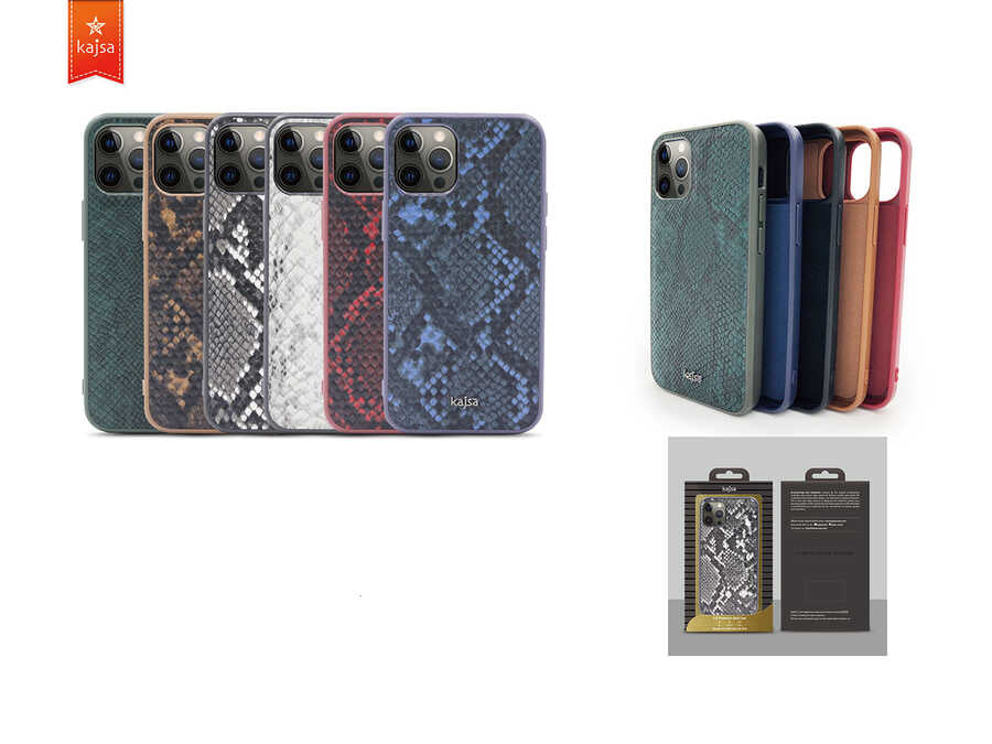 iPhone 12 Kılıf Kajsa Glamorous Serisi Snake Pattern Kılıf