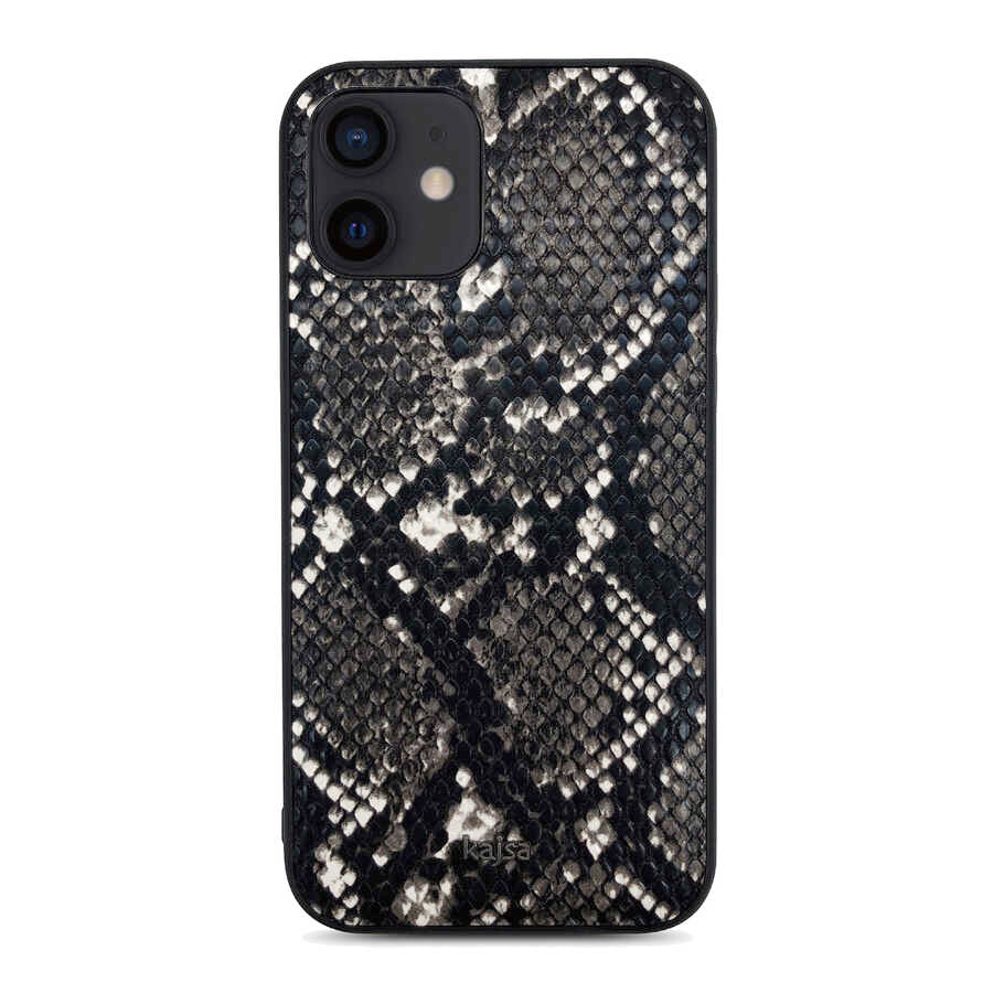 iPhone 12 Kılıf Kajsa Glamorous Serisi Snake Pattern Kılıf