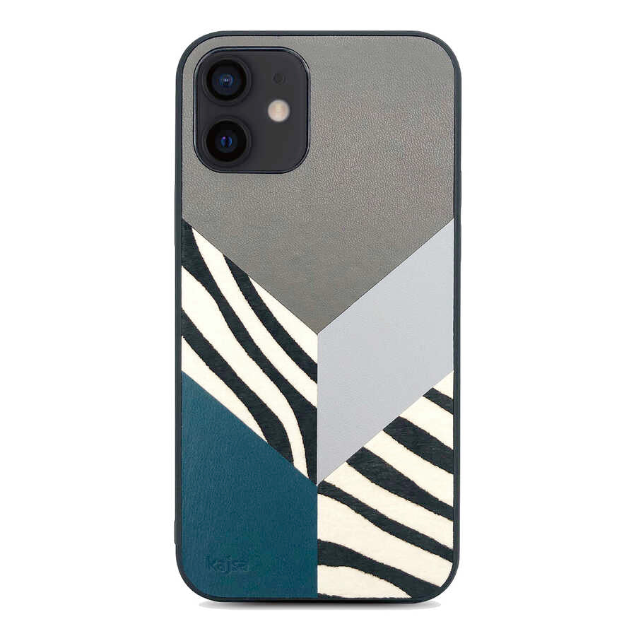 iPhone 12 Kılıf Kajsa Glamorous Serisi Zebra Combo Kılıf