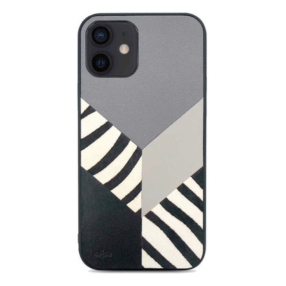 iPhone 12 Kılıf Kajsa Glamorous Serisi Zebra Combo Kılıf