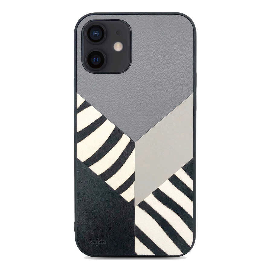 iPhone 12 Kılıf Kajsa Glamorous Serisi Zebra Combo Kılıf