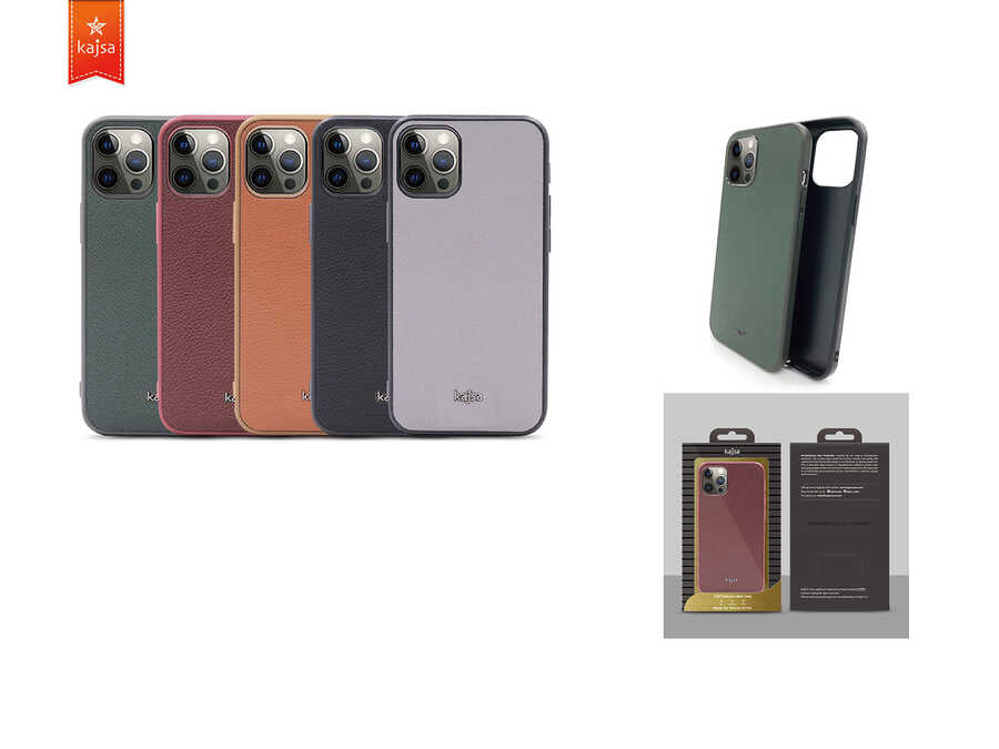 iPhone 12 Kılıf Kajsa Luxe Collection Hakiki Deri Kılıf