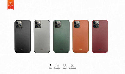 iPhone 12 Kılıf Kajsa Luxe Collection Hakiki Deri Kılıf
