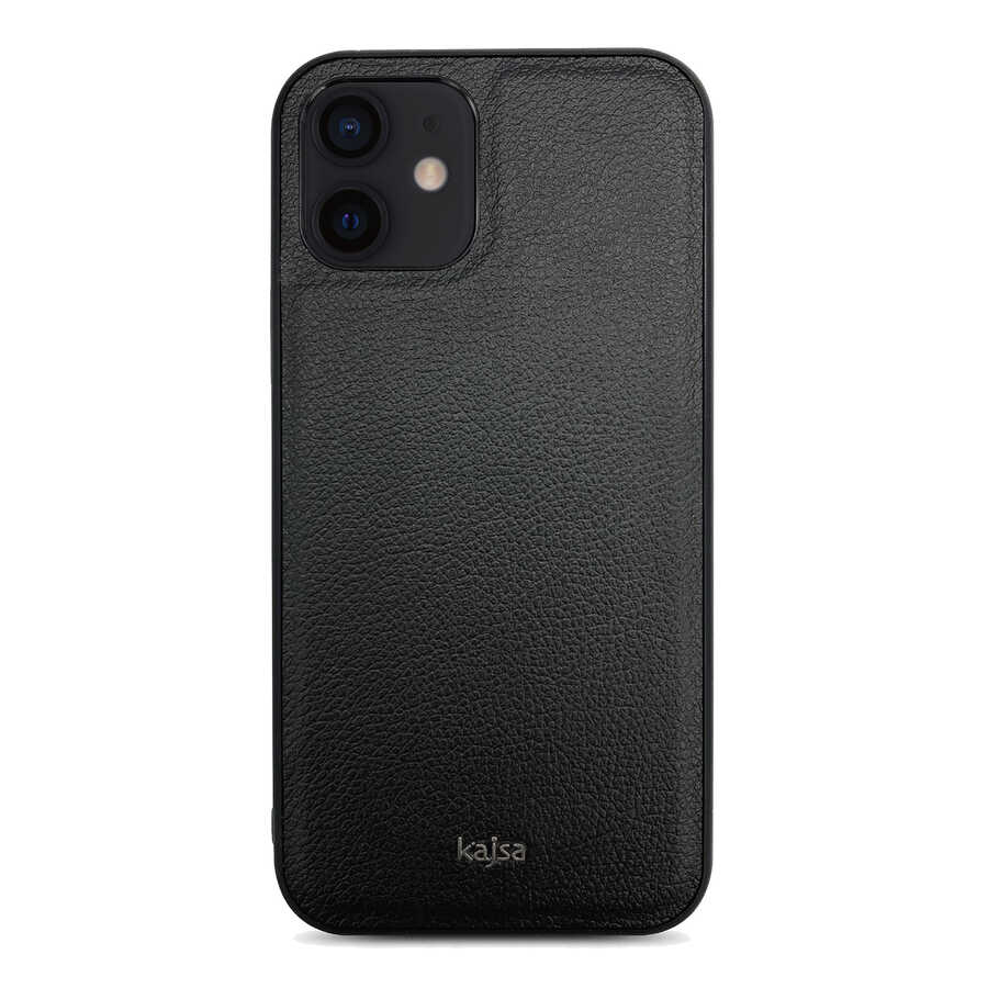 iPhone 12 Kılıf Kajsa Luxe Collection Hakiki Deri Kılıf