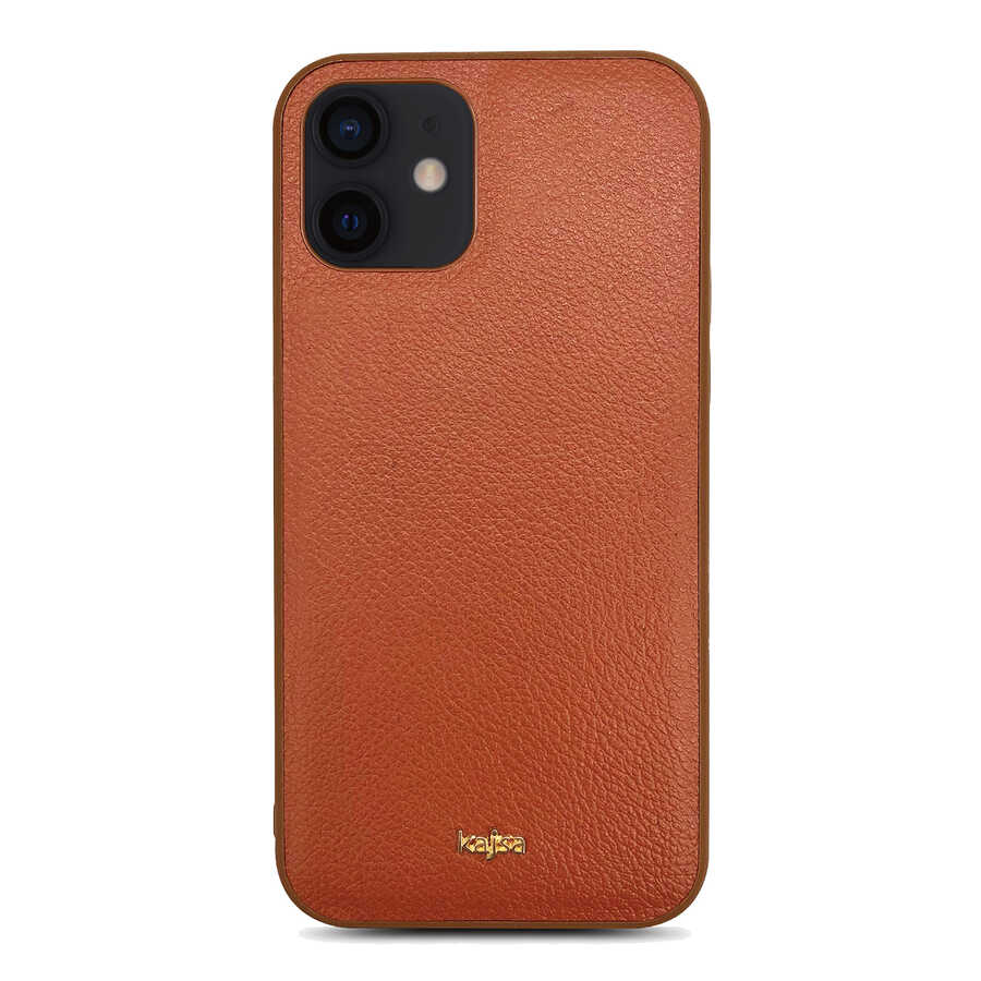 iPhone 12 Kılıf Kajsa Luxe Collection Hakiki Deri Kılıf