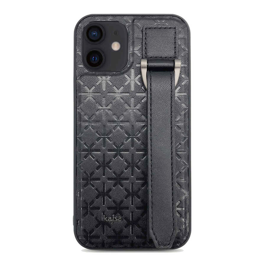 iPhone 12 Kılıf Kajsa Neo Clasic Serisi Mono K Strap Kılıf