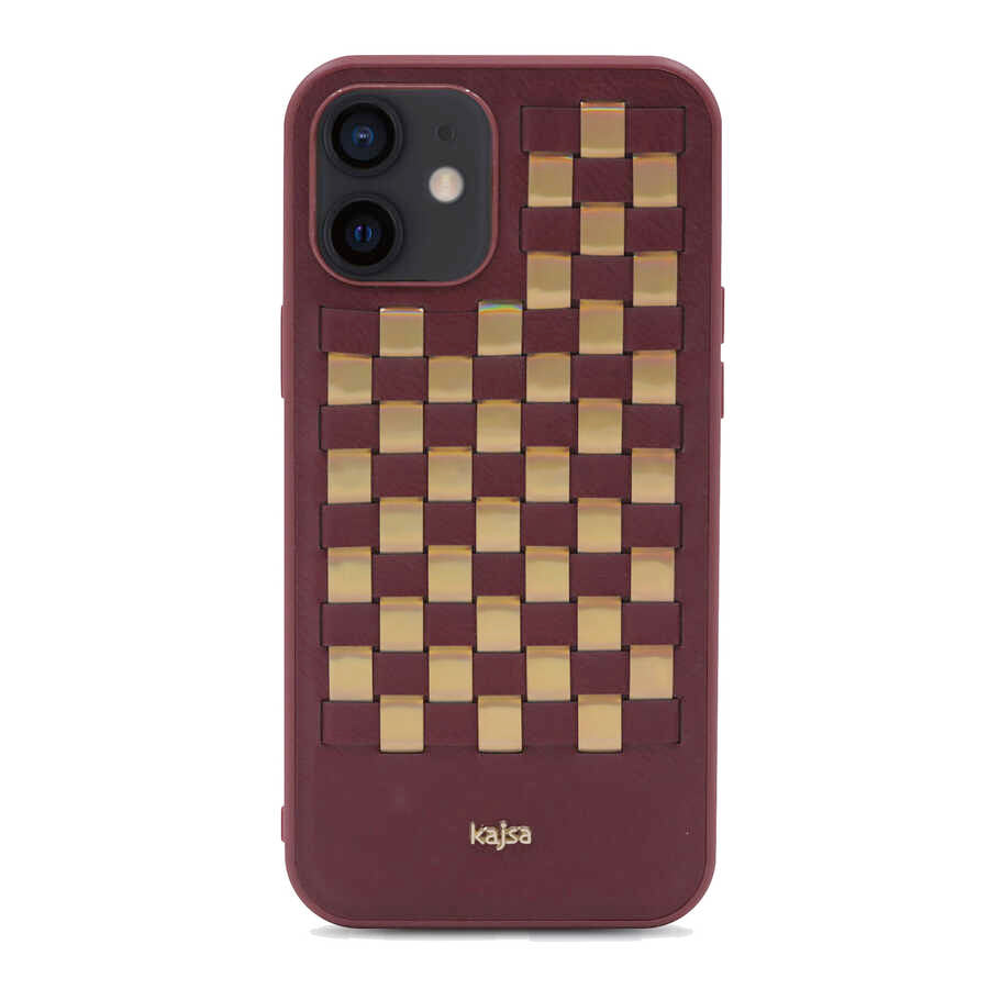 iPhone 12 Kılıf Kajsa Preppie Serisi Spotlight Woven Kılıf
