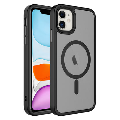 iPhone 12 Kılıf Mat Arka Yüzey Wireless Şarj Özellikli Zore Flet M-safe Kılıf