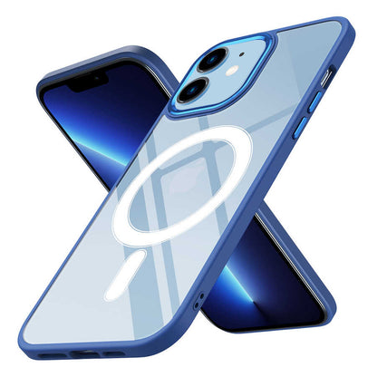 iPhone 12 Kılıf Wireless Şarj Özellikli Zore Krom M-safe Silikon Kılıf