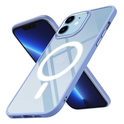 iPhone 12 Kılıf Wireless Şarj Özellikli Zore Krom M-safe Silikon Kılıf