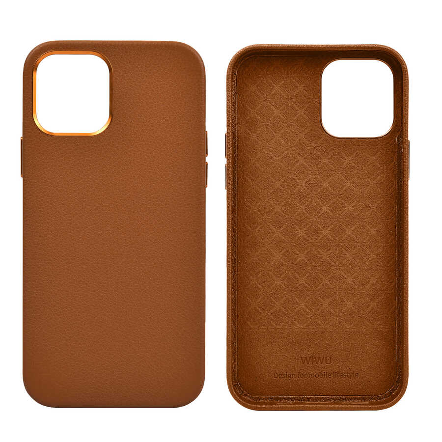 iPhone 12 Kılıf Wiwu Calfskin Kılıf