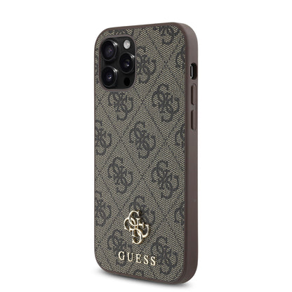 iPhone 12 Pro Kılıf Guess Orijinal Lisanslı M-safe Şarj Özellikli Small 4G Classic Kılıf