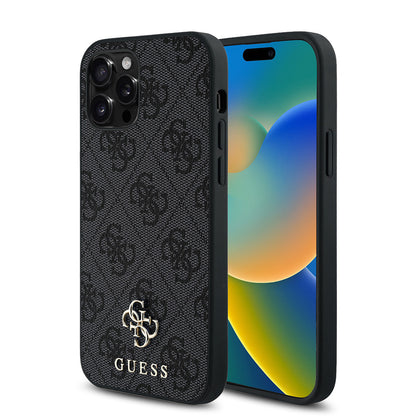 iPhone 12 Pro Kılıf Guess Orijinal Lisanslı M-safe Şarj Özellikli Small 4G Classic Kılıf