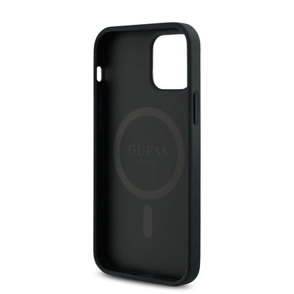 iPhone 12 Pro Kılıf Guess Orijinal Lisanslı M-safe Şarj Özellikli Small 4G Classic Kılıf