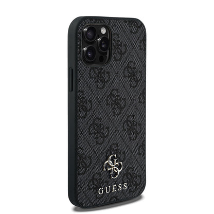 iPhone 12 Pro Kılıf Guess Orijinal Lisanslı M-safe Şarj Özellikli Small 4G Classic Kılıf