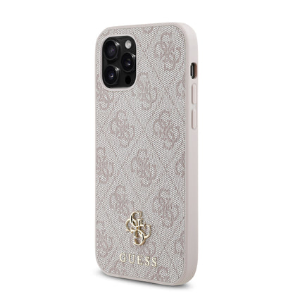 iPhone 12 Pro Kılıf Guess Orijinal Lisanslı M-safe Şarj Özellikli Small 4G Classic Kılıf