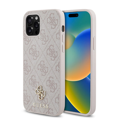 iPhone 12 Pro Kılıf Guess Orijinal Lisanslı M-safe Şarj Özellikli Small 4G Classic Kılıf