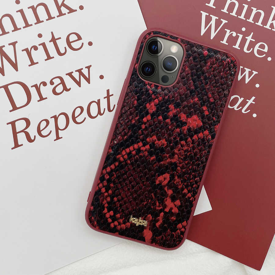 iPhone 12 Pro Kılıf Kajsa Glamorous Serisi Snake Pattern Kılıf