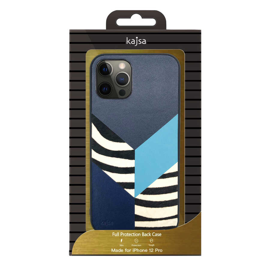 iPhone 12 Pro Kılıf Kajsa Glamorous Serisi Zebra Combo Kılıf