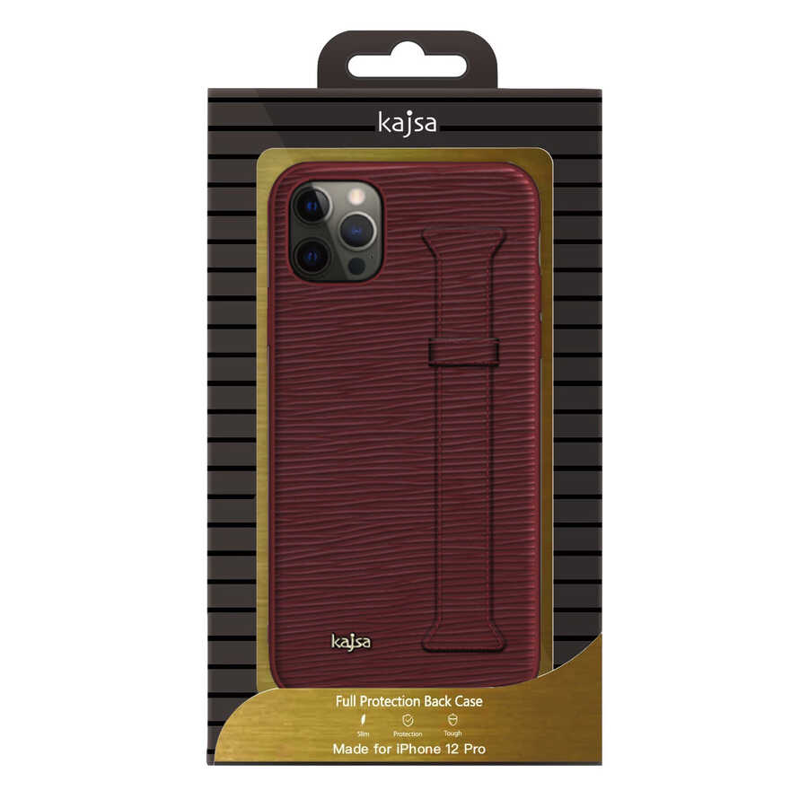 iPhone 12 Pro Kılıf Kajsa Wave Pattern Handstrap Kılıf