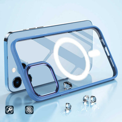 iPhone 12 Pro Kılıf Wireless Şarj Özellikli Zore Krom M-safe Silikon Kılıf