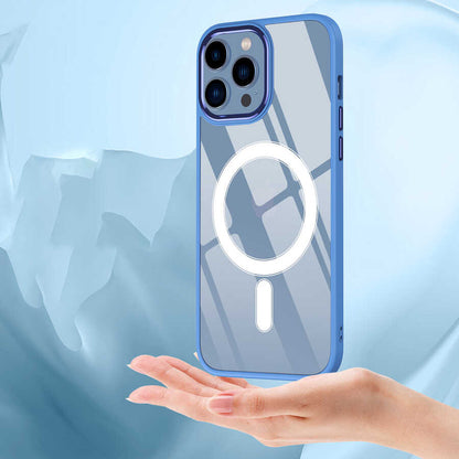 iPhone 12 Pro Kılıf Wireless Şarj Özellikli Zore Krom M-safe Silikon Kılıf