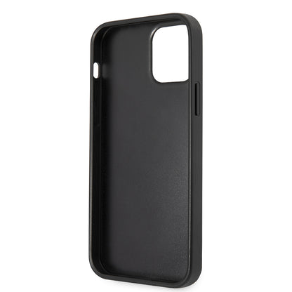 iPhone 12 Pro Max Kılıf Guess Orijinal Lisanslı PU Deri Büyük Metal Logo Dizaynlı Kılıf
