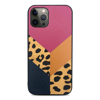 iPhone 12 Pro Max Kılıf Kajsa Glamorous Serisi Leopard Combo Kılıf