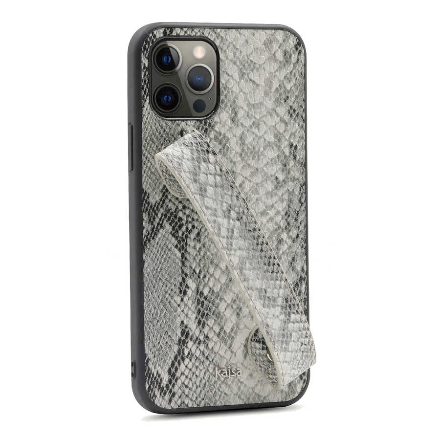 iPhone 12 Pro Max Kılıf Kajsa Glamorous Serisi Snake Handstrap Kılıf