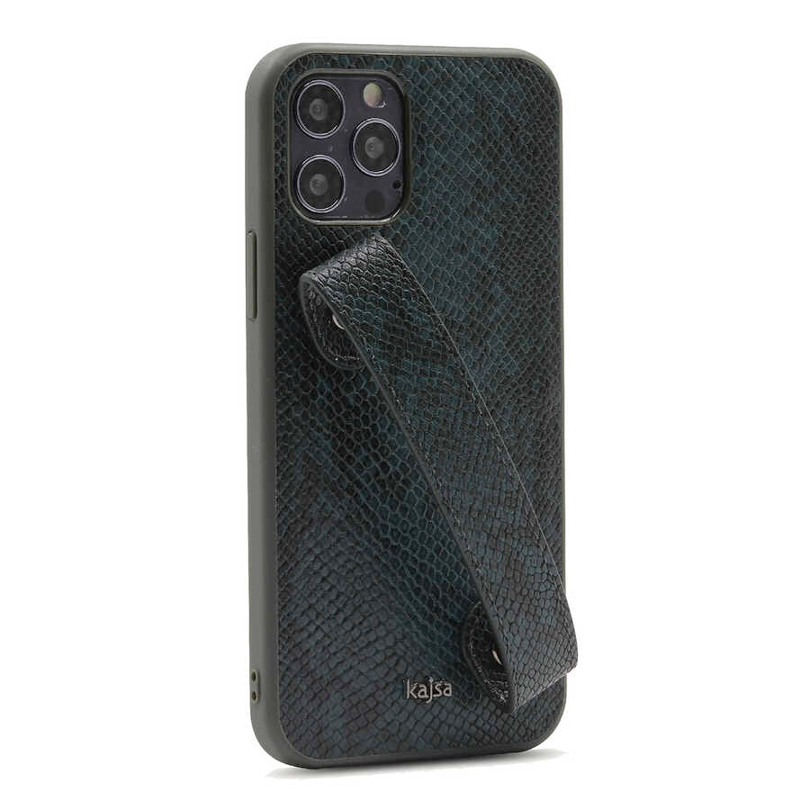 iPhone 12 Pro Max Kılıf Kajsa Glamorous Serisi Snake Handstrap Kılıf