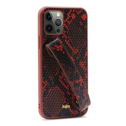 iPhone 12 Pro Max Kılıf Kajsa Glamorous Serisi Snake Handstrap Kılıf