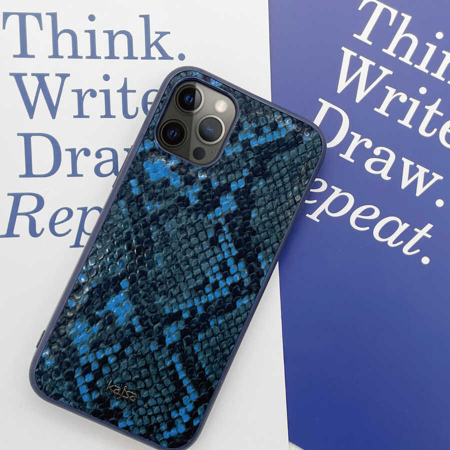 iPhone 12 Pro Max Kılıf Kajsa Glamorous Serisi Snake Pattern Kılıf