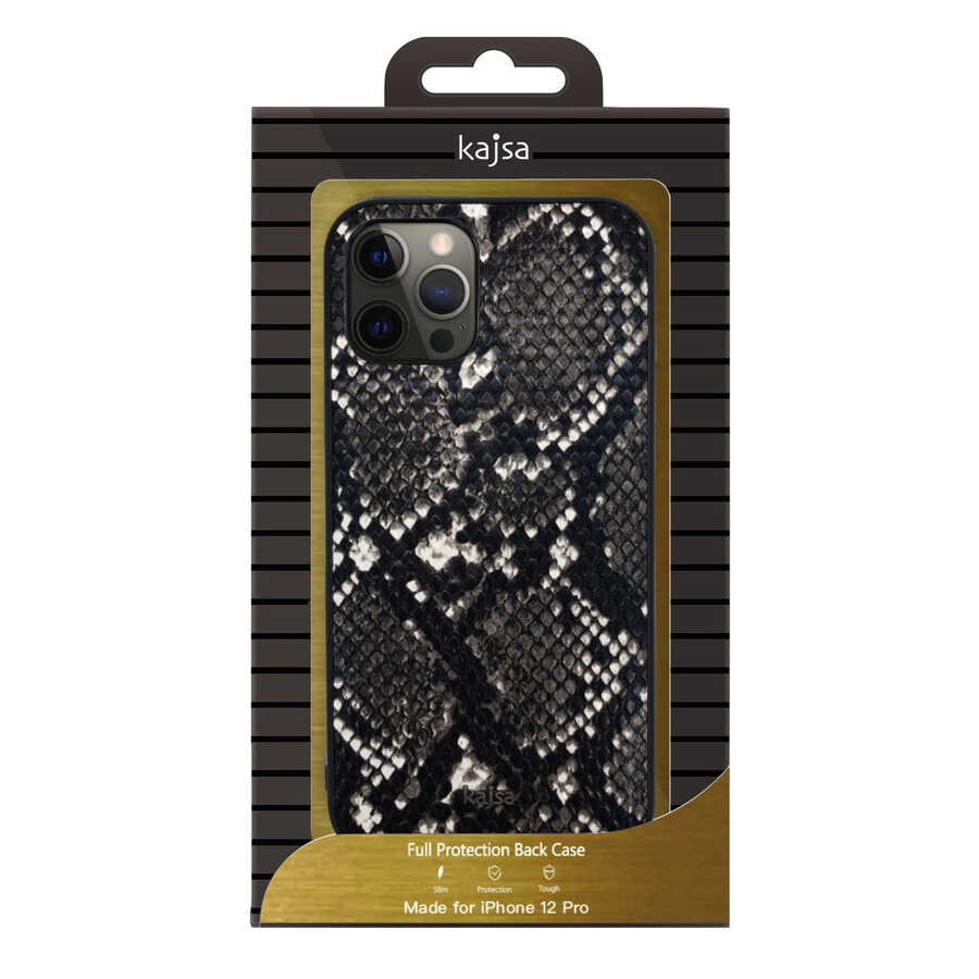 iPhone 12 Pro Max Kılıf Kajsa Glamorous Serisi Snake Pattern Kılıf