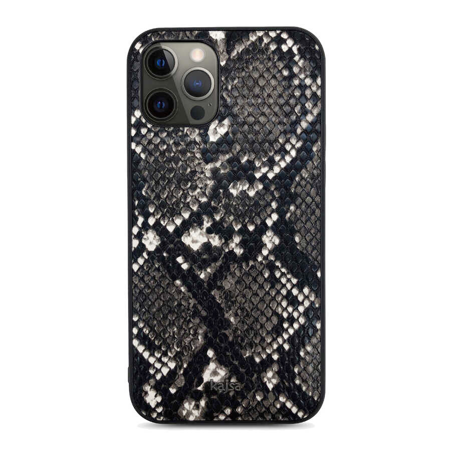 iPhone 12 Pro Max Kılıf Kajsa Glamorous Serisi Snake Pattern Kılıf