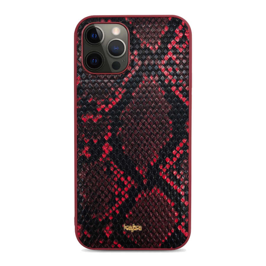 iPhone 12 Pro Max Kılıf Kajsa Glamorous Serisi Snake Pattern Kılıf