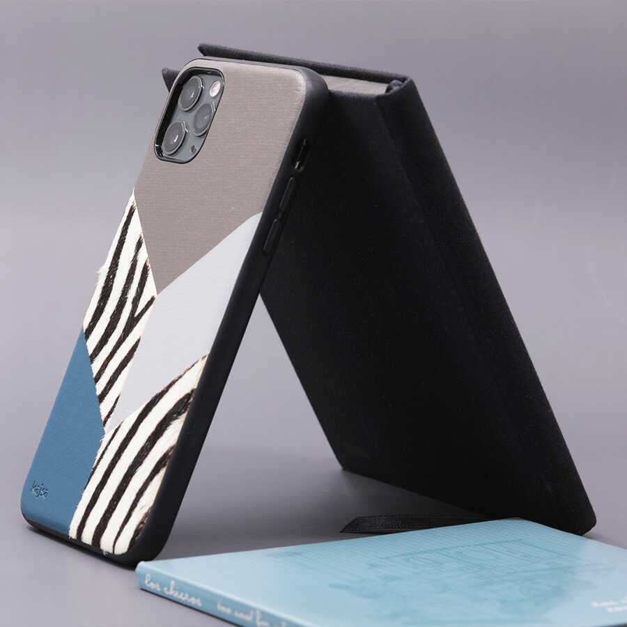 iPhone 12 Pro Max Kılıf Kajsa Glamorous Serisi Zebra Combo Kılıf