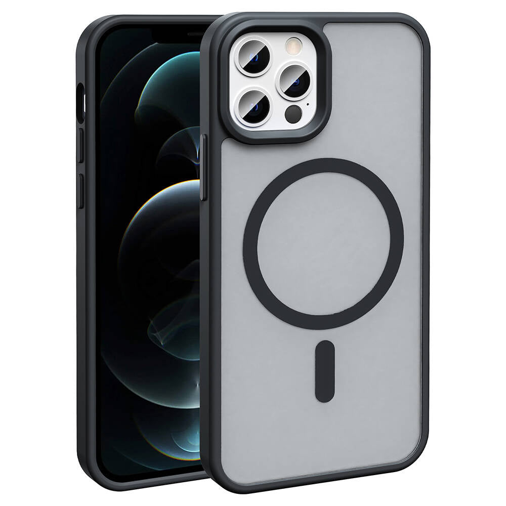 iPhone 12 Pro Max Kılıf M-safe Şarj Özellikli Mat Arka Yüzey Zore Sio Kılıf