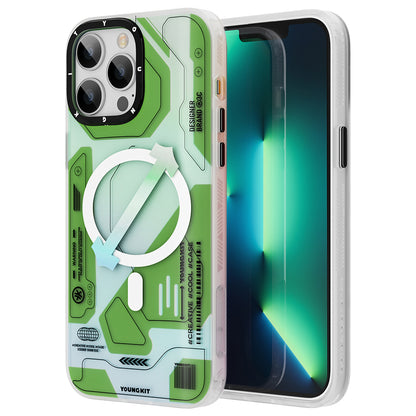 iPhone 12 Pro Max Kılıf M-safe Şarj Özellikli YoungKit Metaverse Serisi Kılıf