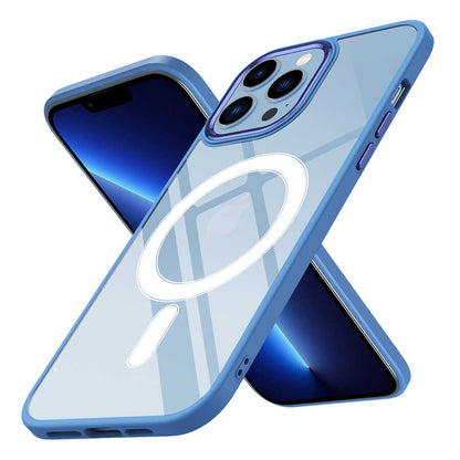 iPhone 12 Pro Max Kılıf Wireless Şarj Özellikli Zore Krom M-safe Silikon Kılıf