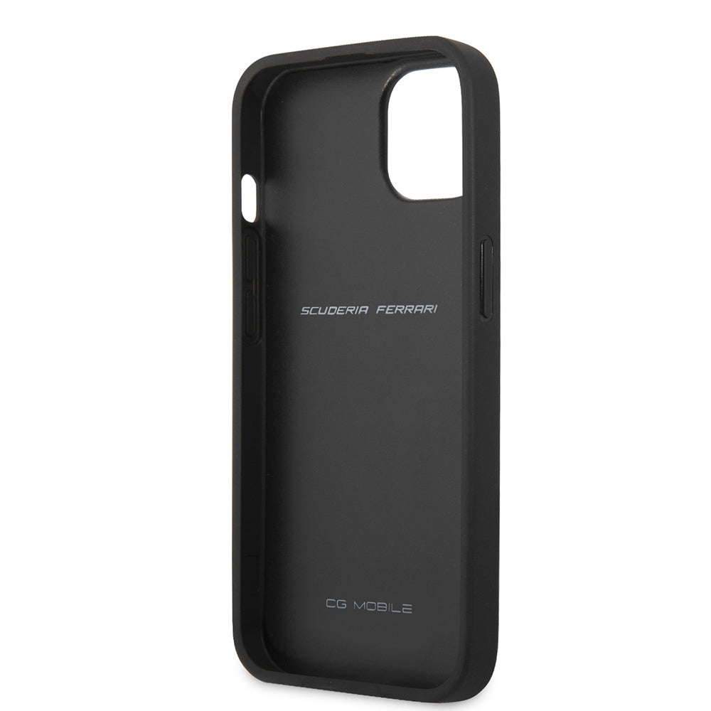 iPhone 13 Kılıf Ferrari Orijinal Lisanslı PU Deri Ve Karbon Dizayn Kılıf