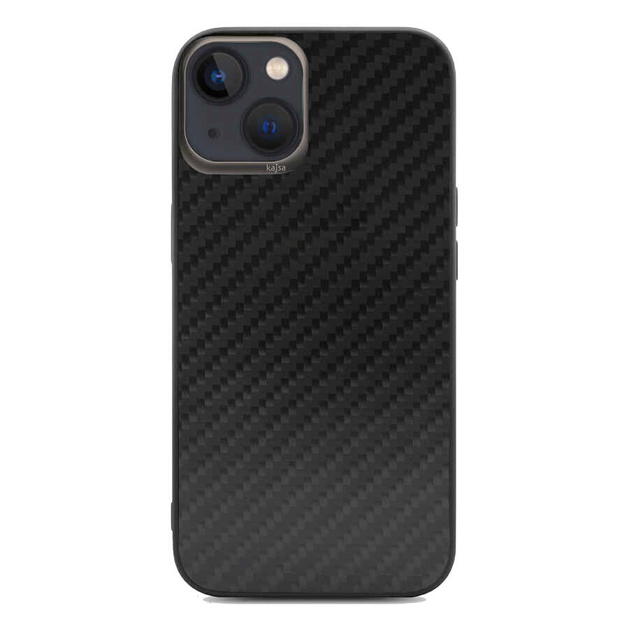 iPhone 13 Kılıf Kajsa Carbon Fiber Collection Arka Kılıf
