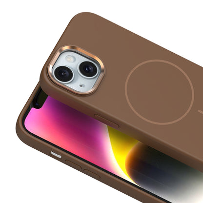 iPhone 13 Kılıf M-Safe Şarj Özellikli Metal Kamera Çerçeveli Zore Edi Silikon Kılıf